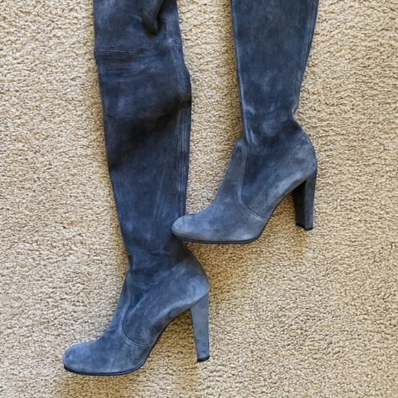 NWT Stuart Weitzman over-the-knee gray boots - Picture 6 of 7